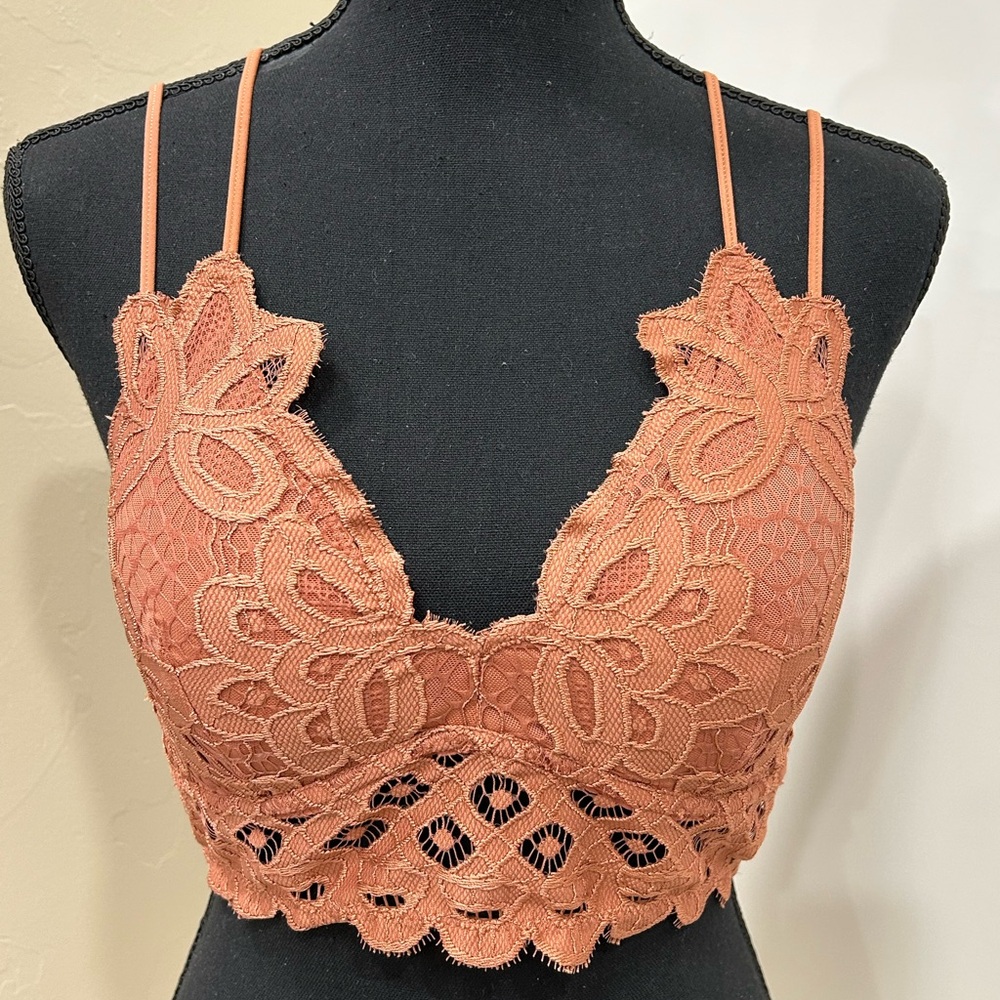 Wishlist Lace Bralette in Terracotta
